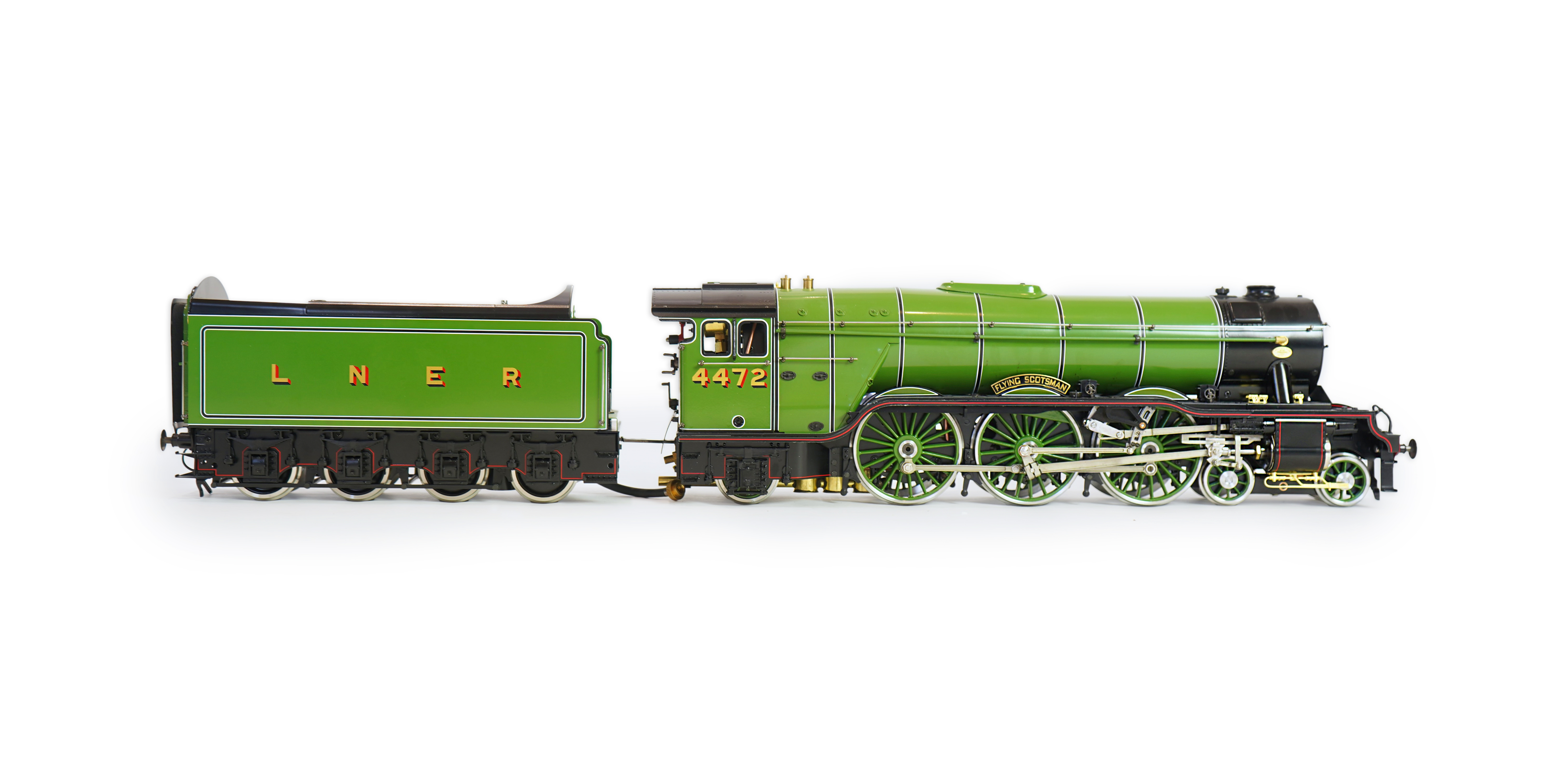 A Gauge One Aster Hobbies live steam LNER Class A3, 4-6-2 tender locomotive, Flying Scotsman 4472, the factory ‘Built Up’ version, spirit fired working three cylinder motion, with assembly instructions, operating instruc